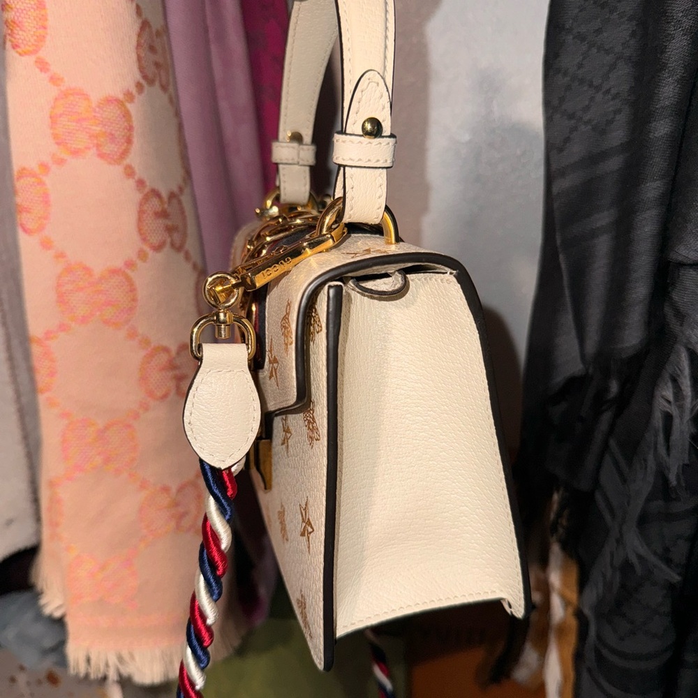 Sylvie Top Handle Bag Printed Leather Mini like NEW - Picture 2 of 11